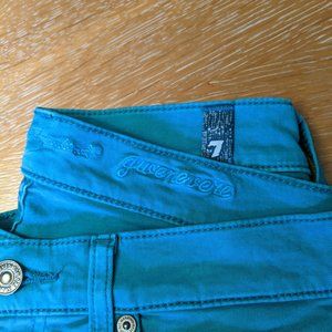 Seven for All Mankind Gwenevere skinny jean--turquoise blue